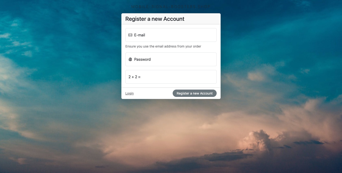 Register a New Account